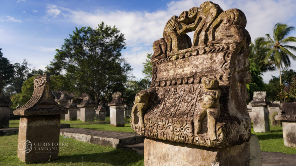 Waruga Archeological Park, by Christoper Tambanua a highly rated sulawesi tour guide